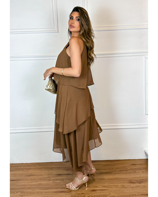 Vestido Midi Ref. 048952 - MARROM