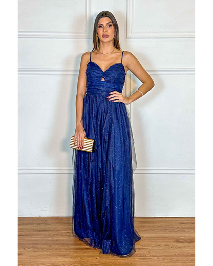 Vestido Glitter Ref. 049042 - MARINHO