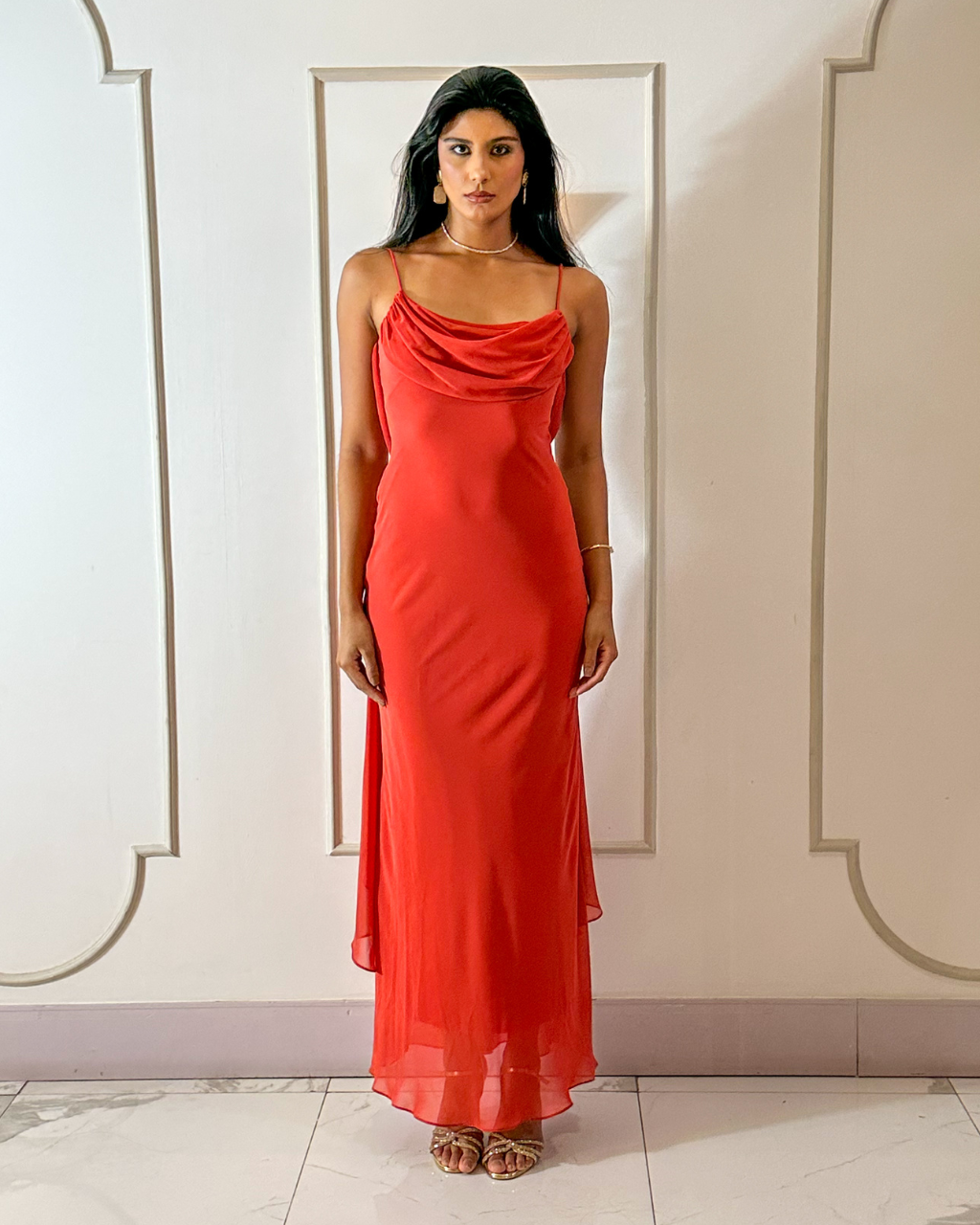 Vestido Longo Ref. 048059 - TERRACOTA