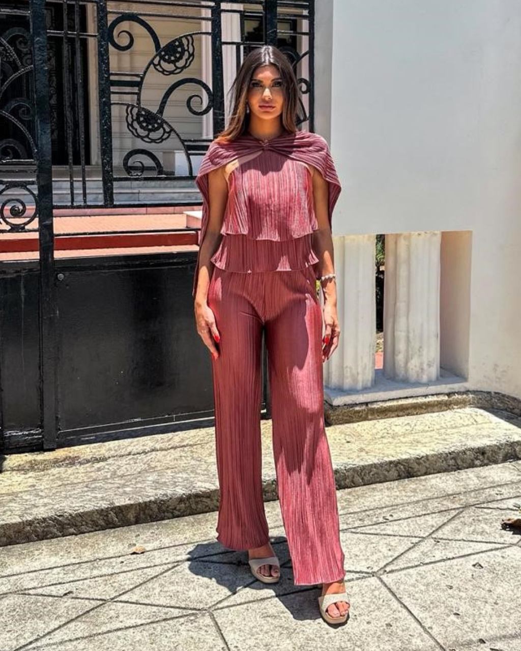 Conjunto Plissado Ref. 049254 - ROSE