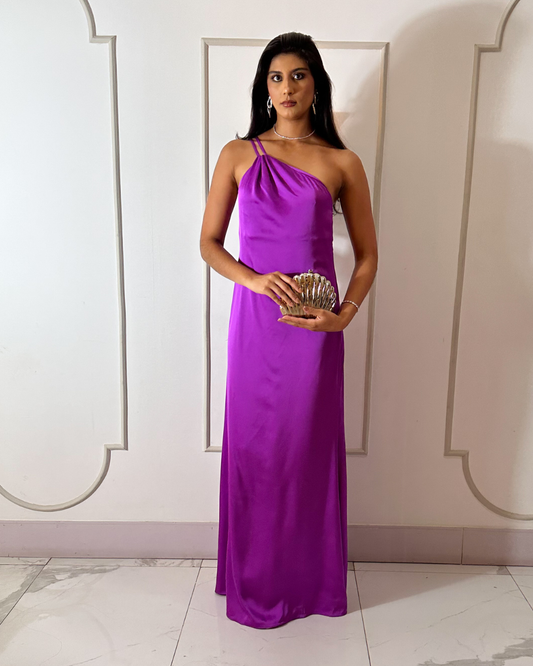 Vestido Cetim Ref. 049044 - FUCSIA