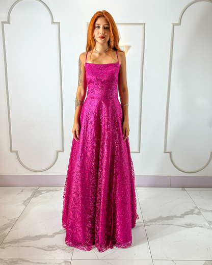 Vestido Tule Glitter Ref. 048997 - PINK