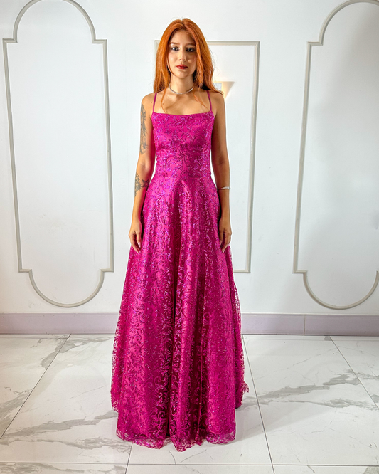 Vestido Tule Glitter Ref. 048997 - PINK