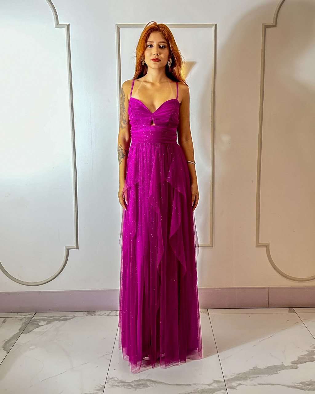 Vestido Glitter Ref. 049042 - FUCSIA