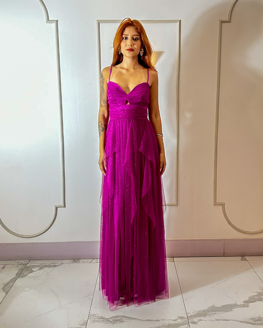 Vestido Glitter Ref. 049042 - FUCSIA