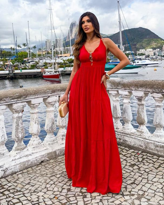 Vestido Crepe Ref. 049277 - VERMELHO