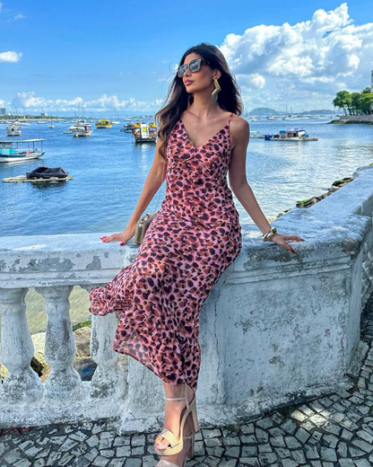 Vestido Estampado Ref. 049164 - MARROM