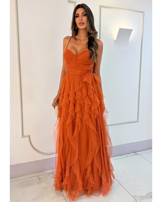 Vestido Longo Ref. 047244 - TERRACOTA