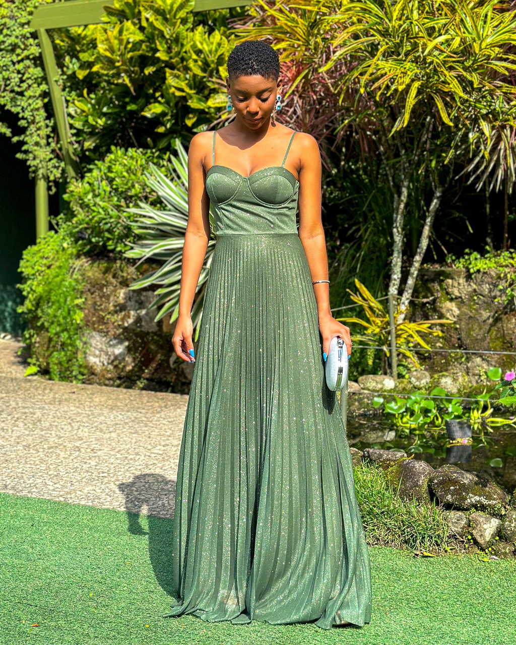 Vestido Longo Ref. 046422 - VERDE OLIVA
