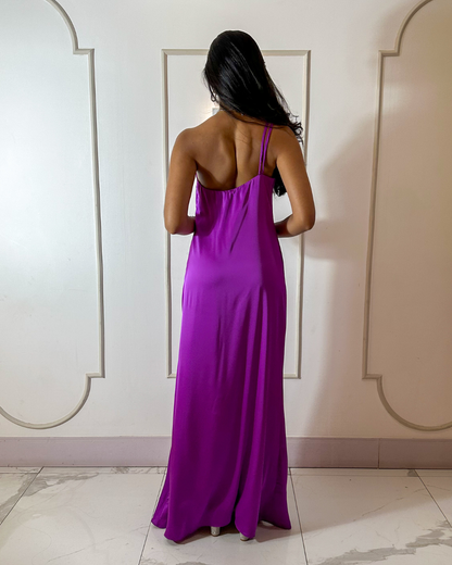 Vestido Cetim Ref. 049044 - FUCSIA