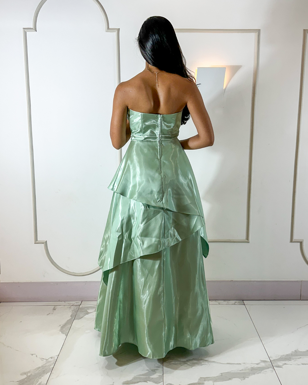 Vestido Zibeline Glow Ref. 049043 - VERDE MENTA