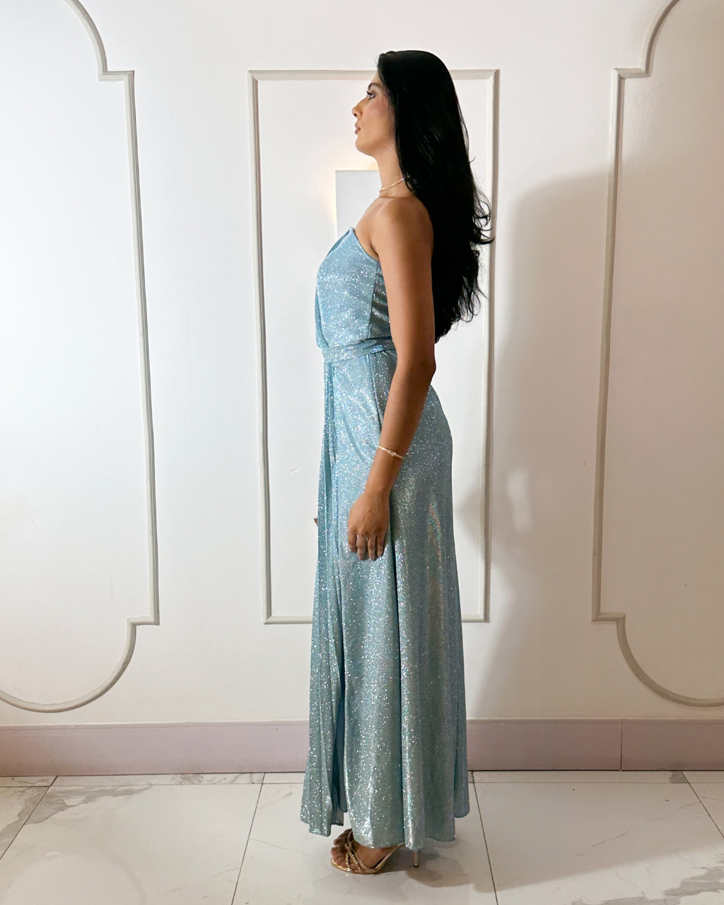Vestido Lurex Ref. 049027 - AZUL SERENITY