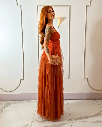 Vestido Glitter Ref. 049042 - TERRACOTA