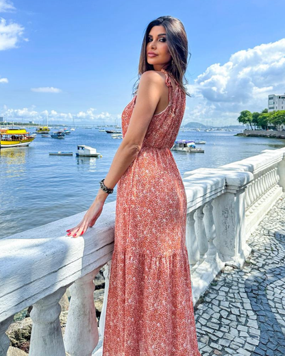 Vestido Estampado Ref. 049162 - TERRACOTA