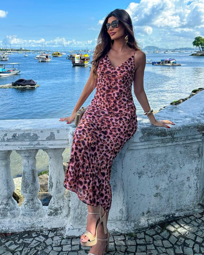 Vestido Estampado Ref. 049164 - MARROM