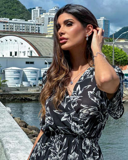 Vestido Estampado Ref. 049168 - PRETO