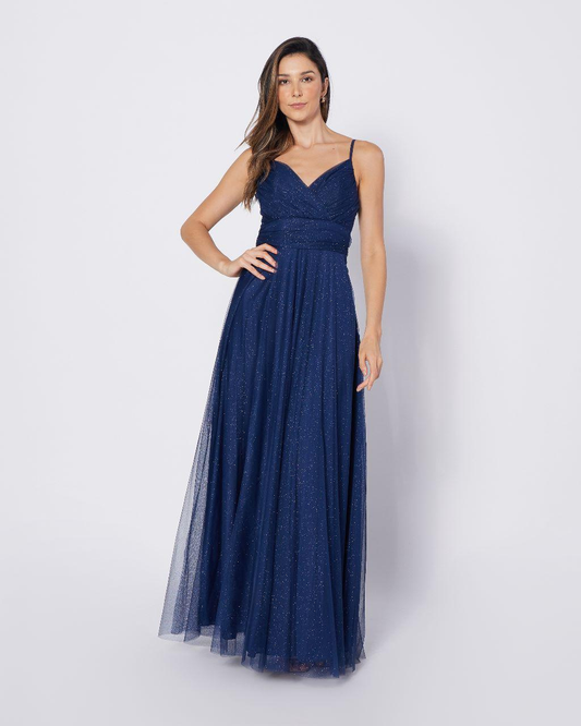 Vestido Longo Ref. 046202 - MARINHO