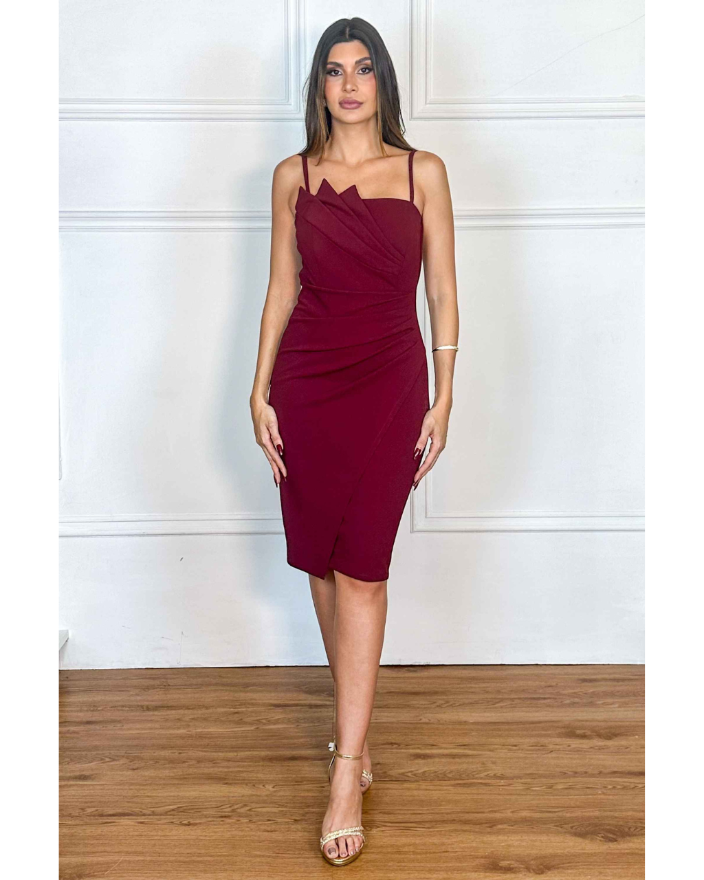 Vestido Crepe Ref. 048849 - MARSALA