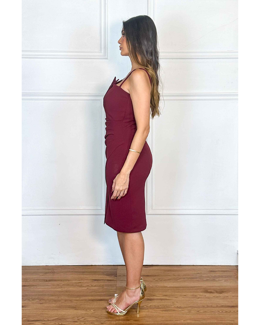 Vestido Crepe Ref. 048849 - MARSALA