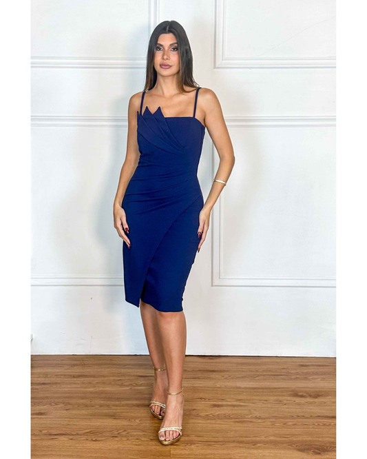 Vestido Crepe Ref. 048849 - MARINHO