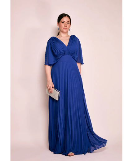 Vestido Plissado Ref. 048793 - AZUL ROYAL