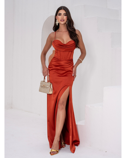 Vestido Longo Ref. 047332 - TERRACOTA