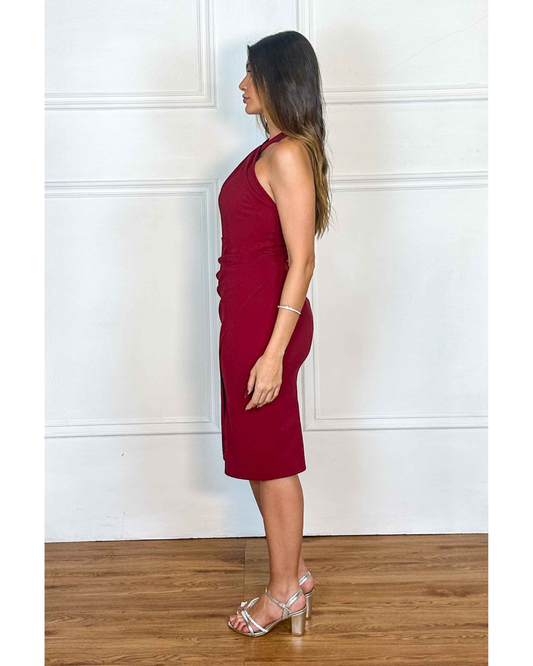 Vestido Crepe Ref. 042592 - VINHO