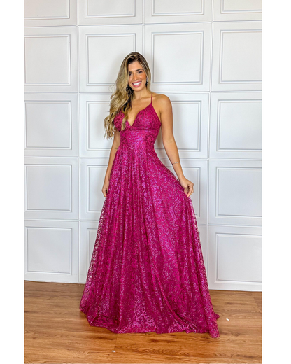 Vestido Longo Ref. 047151 - FUCSIA