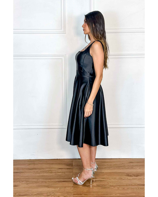 Vestido Cetim Ref. 048985 - PRETO