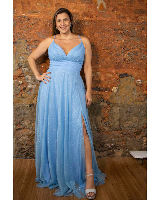 Vestido Longo Ref. 047298 - AZUL SERENITY