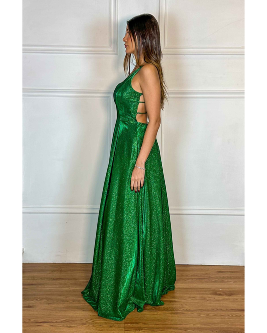 Vestido Longo Ref. 047665 - VERDE ESMERALDA