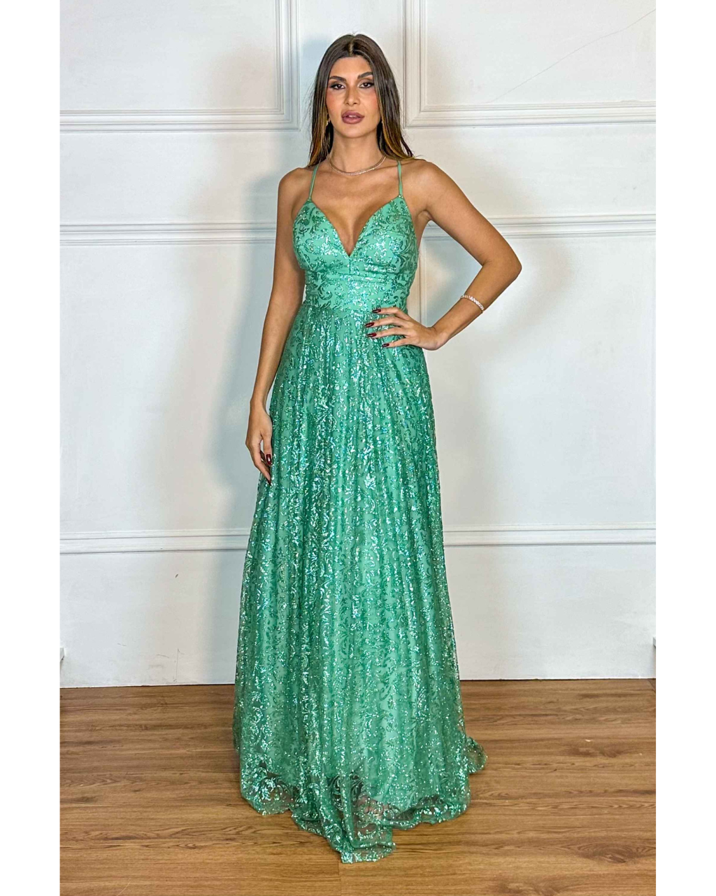 Vestido Longo Ref. 047151 - VERDE MENTA