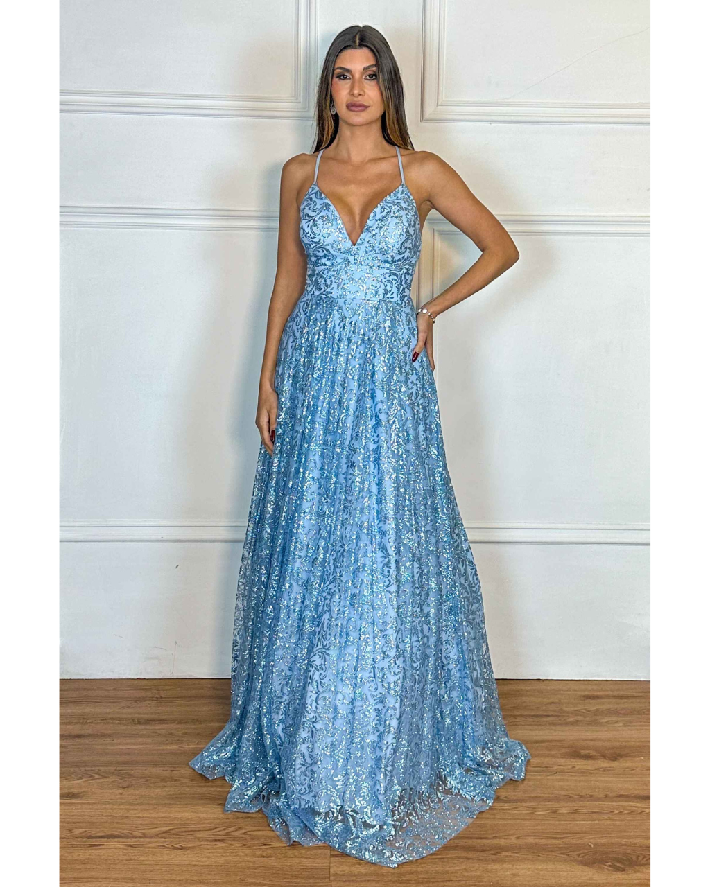 Vestido Longo Ref. 047151 - AZUL SERENITY