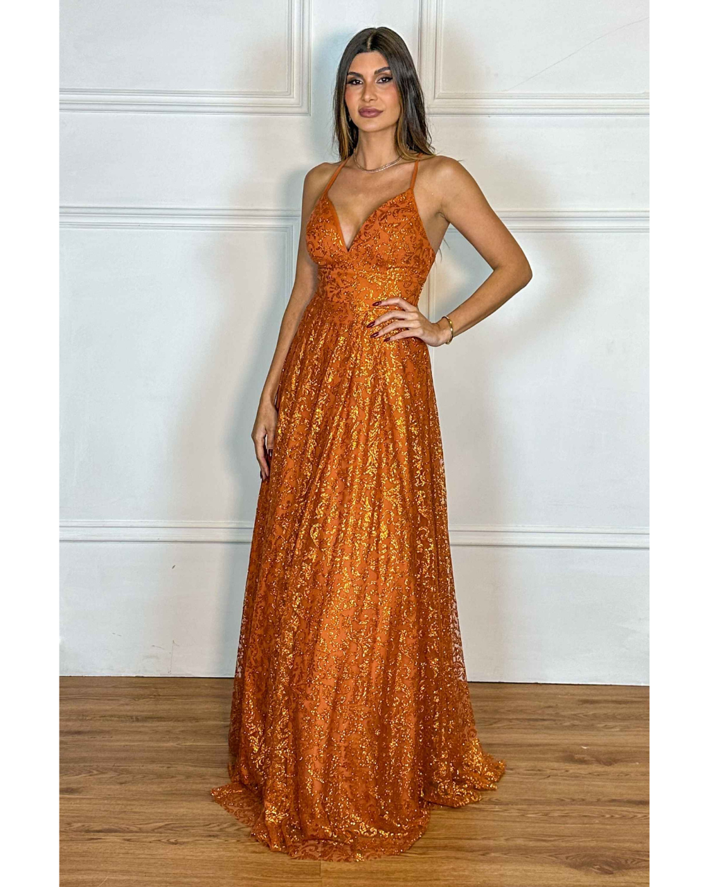 Vestido Longo Ref. 047151 - TERRACOTA