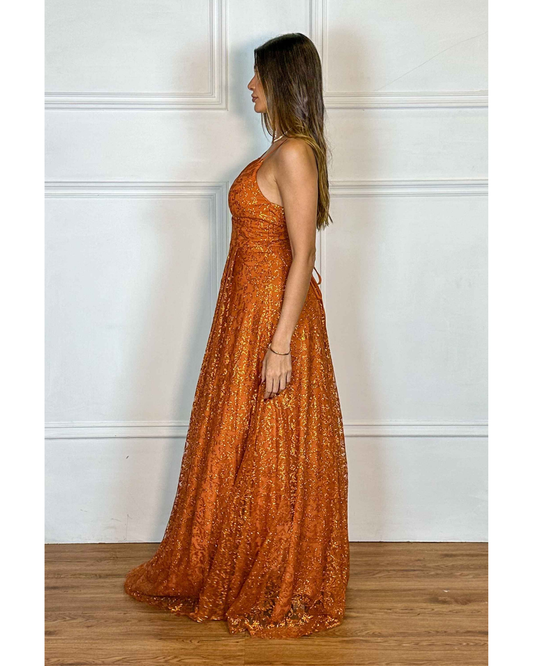 Vestido Longo Ref. 047151 - TERRACOTA