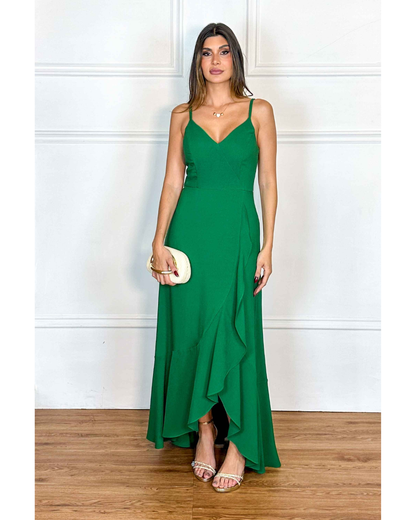 Vestido Longo Ref. 049108 - VERDE BANDEIRA