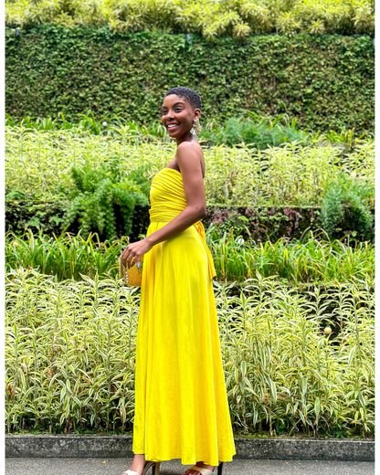 Vestido Wrap Dress Ref 044884 - AMARELO