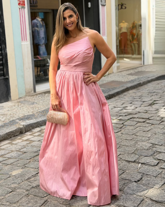 Vestido Tafetá Ref. 049111 - ROSE