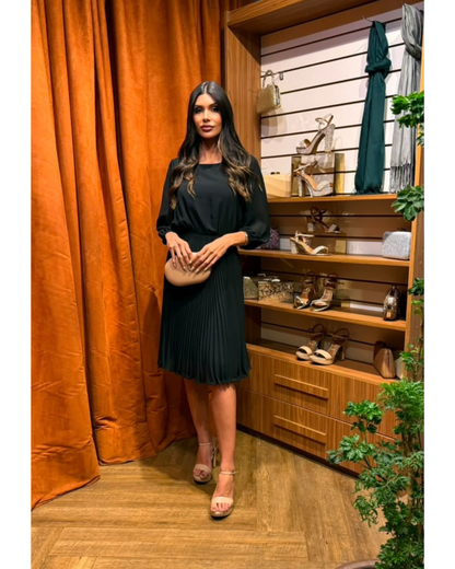 Vestido Crepe Ref. 049070 - PRETO