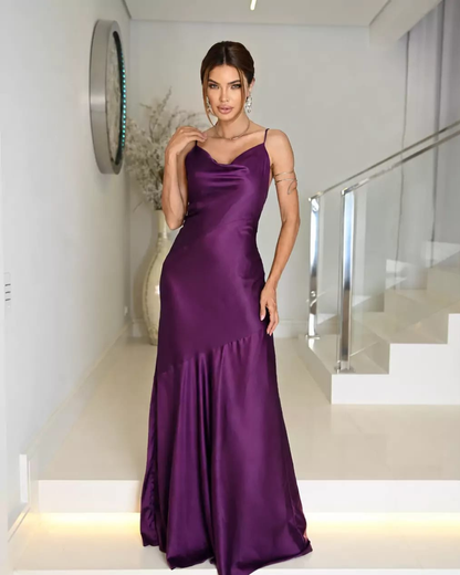 Vestido Cetim Ref. 048139 - ROXO