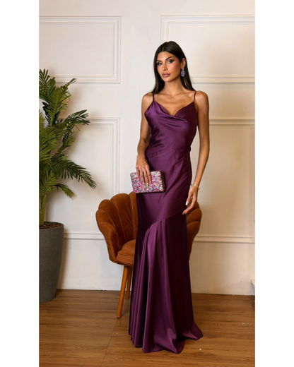 Vestido Cetim Ref. 048139 - ROXO
