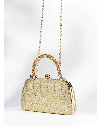 CARTEIRA COM ALÇA STRASS  Ref. 049323