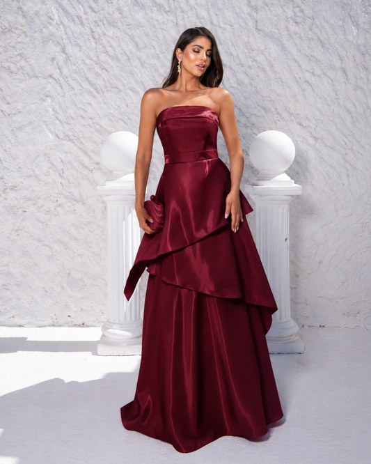 Vestido Zibeline Glow Ref. 049043 - VINHO