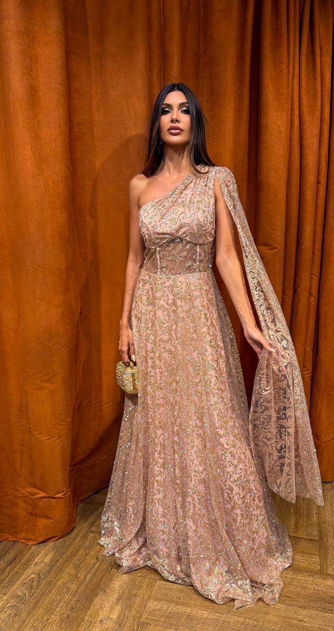 Vestido Tule Glitter Ref. 048942 - ROSE