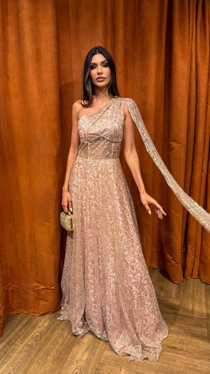 Vestido Tule Glitter Ref. 048942 - ROSE