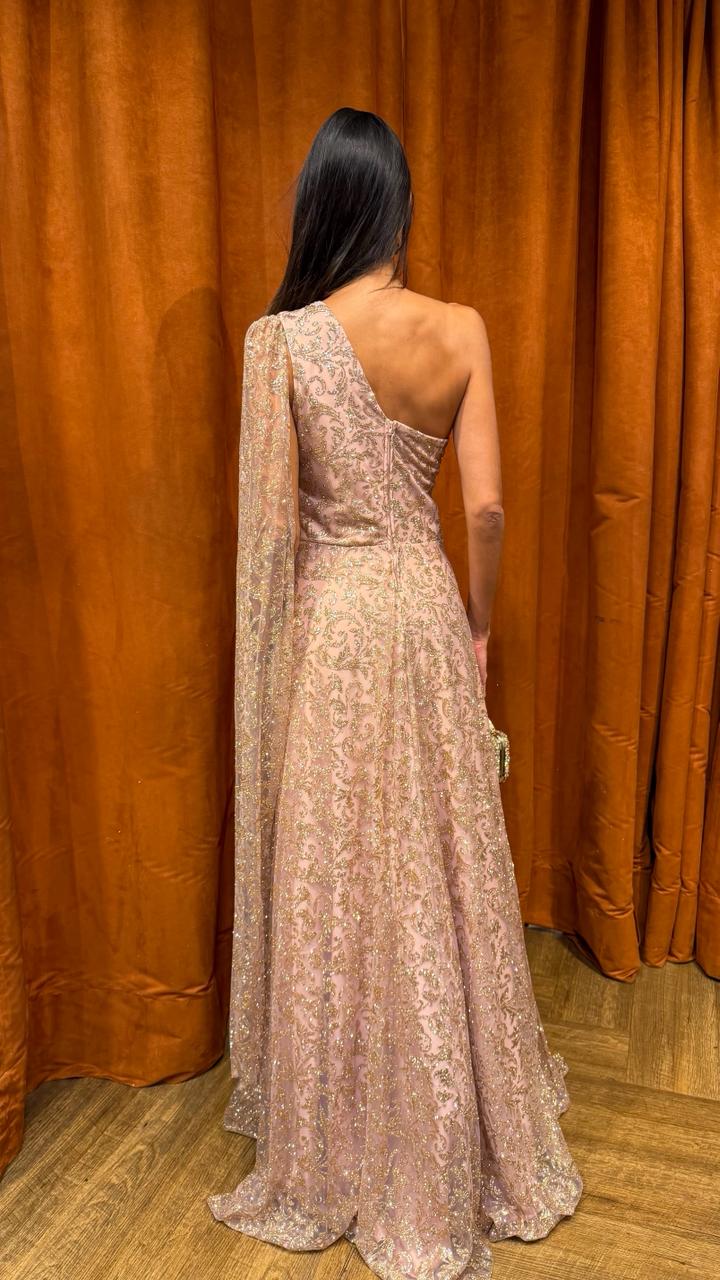 Vestido Tule Glitter Ref. 048942 - ROSE