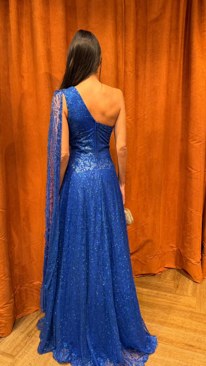 Vestido Tule Glitter Ref. 048942 - AZUL ROYAL
