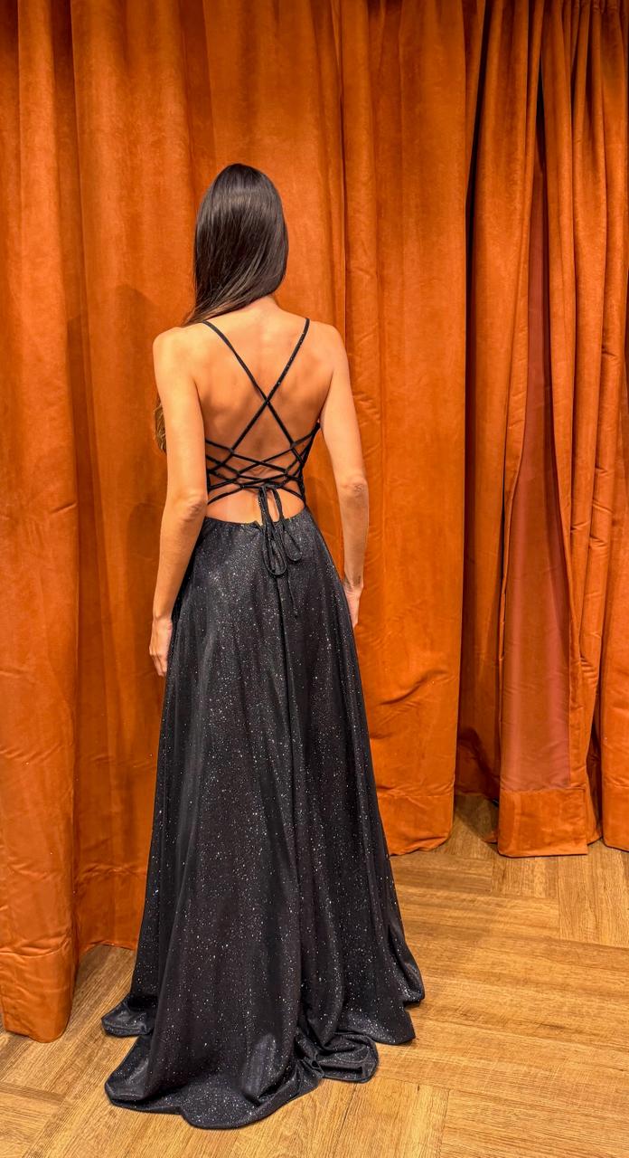 Vestido Lurex Ref. 048852 - PRETO