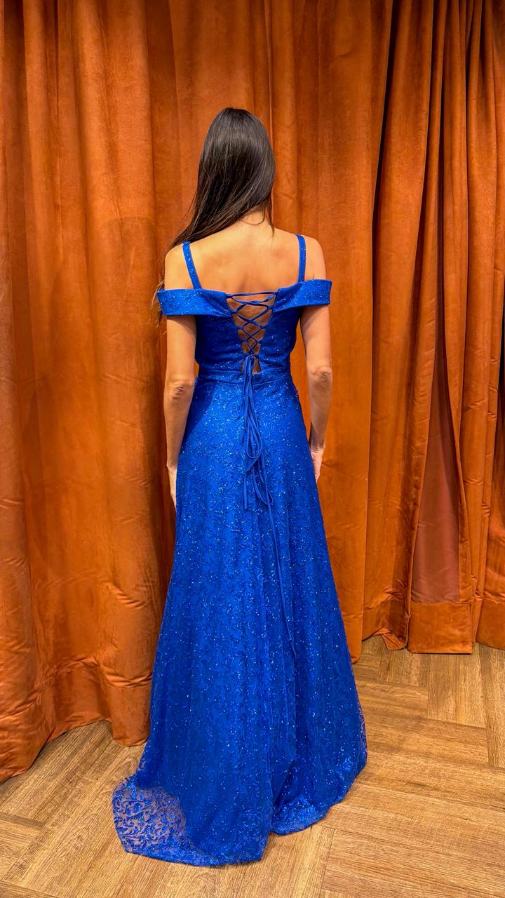 Vestido Longo Ref. 046905 - AZUL ROYAL