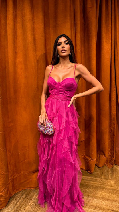 Vestido Longo Ref. 047244 - FUCSIA
